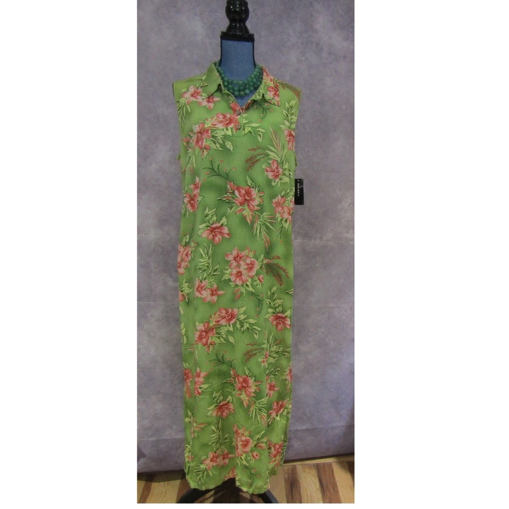 NEW Melissa Harper Rayon Maxi Tropical Dress Sz 10
